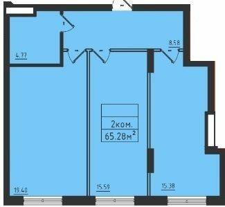 2-кімнатна 65.28 м² в ЖК Avinion від 22 450 грн/м², Одеса