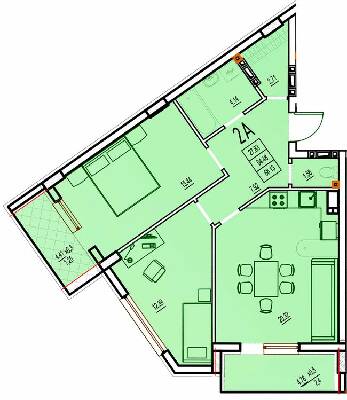 2-кімнатна 68.13 м² в ЖК DERBY Style House від 28 650 грн/м², Одеса