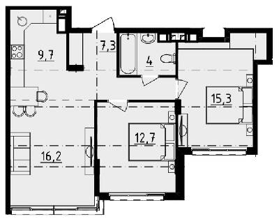 2-комнатная 65.2 м² в ЖК DERBY Style House от 29 400 грн/м², Одесса