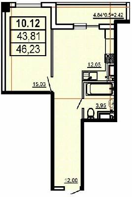 1-кімнатна 46.23 м² в ЖК Аполон від 30 100 грн/м², Одеса