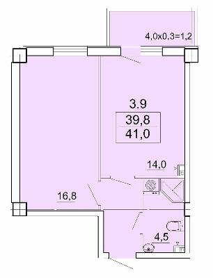 1-комнатная 41 м² в КД Аполлон на Карантинной от 39 350 грн/м², Одесса