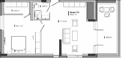 1-комнатная 68.31 м² в Апарт-комплекс LEV CITY от 90 350 грн/м², Львов