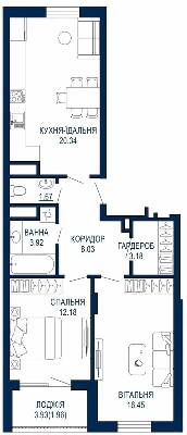 2-комнатная 67.73 м² в ЖК Viking Park от 27 650 грн/м², Львов