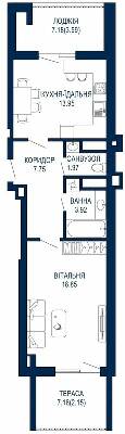 1-кімнатна 52.13 м² в ЖК Viking Park від 27 650 грн/м², Львів