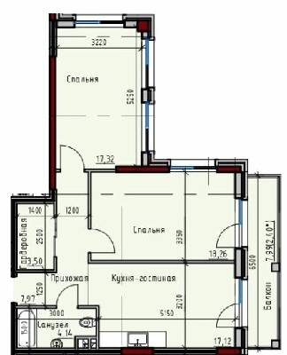 3-комнатная 70.73 м² в ЖК Пространство+ на Дачной от 32 250 грн/м², Одесса
