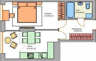 1-комнатная 38.88 м² в ЖК Эталон от 22 500 грн/м², г. Ирпень