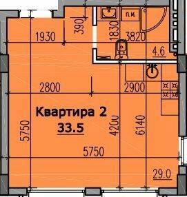 1-комнатная 33.5 м² в КД Классик Холл от 39 150 грн/м², Днепр