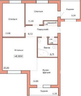 2-кімнатна 73.86 м² в ЖК Три шоколада від 19 800 грн/м², Житомир