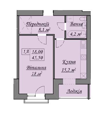 1-кімнатна 45.5 м² в ЖК Містечко Козацьке від 13 800 грн/м², Івано-Франківськ