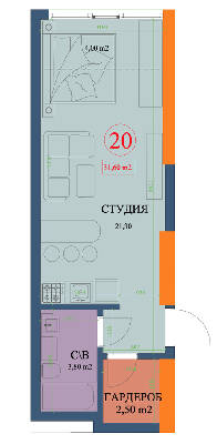 Студия 31.6 м² в ЖК Куликовский от 31 600 грн/м², Харьков