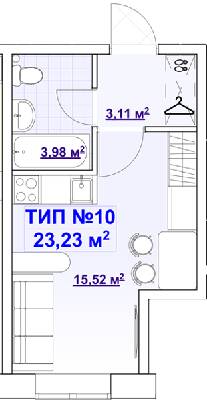 1-комнатная 23.23 м² в ЖК BARVY от 17 100 грн/м², Днепр
