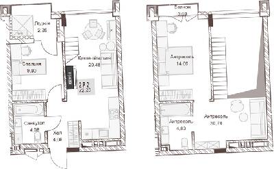 Дворівнева 72.23 м² в ЖК Pokrovsky Apart Complex від 31 550 грн/м², Рівне