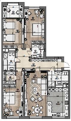 4-комнатная 154.85 м² в ЖК Dynastia BC от 35 150 грн/м², г. Белая Церковь