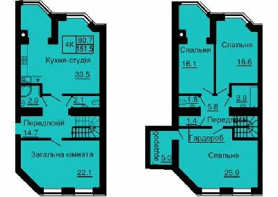 Дворівнева 151.5 м² в ЖК Sofia Nova від 35 000 грн/м², с. Новосілки