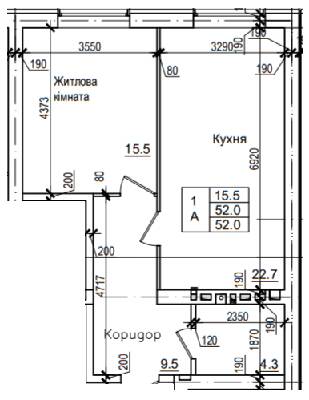 1-кімнатна 52 м² в ЖК Петрівське містечко від 15 000 грн/м², с. Святопетрівське