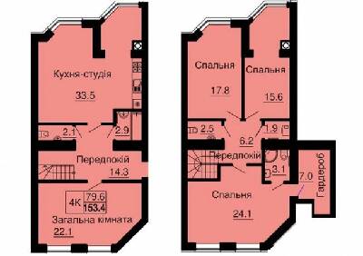 Дворівнева 153.4 м² в ЖК Софія Резіденс від 32 000 грн/м², с. Софіївська Борщагівка