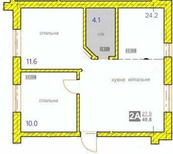 2-комнатная 49.8 м² в ЖК Riviera от 16 000 грн/м², пгт Гостомель