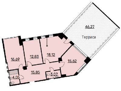 3-комнатная 100.11 м² в ЖК Bauhaus от 32 200 грн/м², Харьков