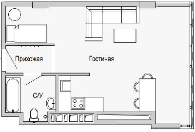 1-кімнатна 47.85 м² в Апарт-комплекс Port City від 36 200 грн/м², Дніпро