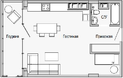 1-кімнатна 52.85 м² в Апарт-комплекс Port City від 36 200 грн/м², Дніпро