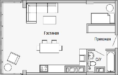 1-кімнатна 53.41 м² в Апарт-комплекс Port City від 36 200 грн/м², Дніпро
