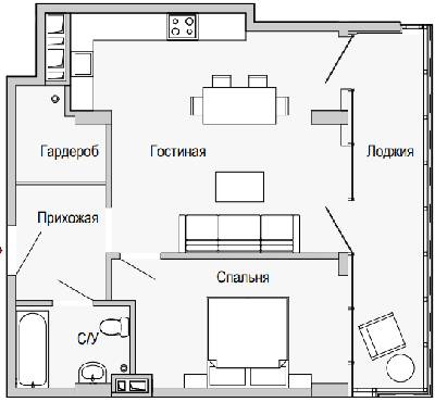 2-кімнатна 68.47 м² в Апарт-комплекс Port City від 36 200 грн/м², Дніпро