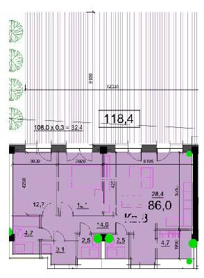 2-комнатная 118.4 м² в ЖК Loft White от 38 300 грн/м², Днепр