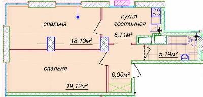 2-кімнатна 58.52 м² в ЖК Миронова від 38 200 грн/м², Дніпро