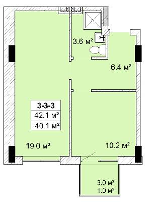 1-комнатная 42.1 м² в ЖК SMART City-2 от 19 150 грн/м², Одесса