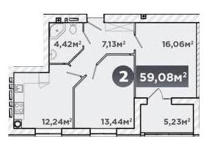 2-кімнатна 59.08 м² в ЖК URBANHouse від 16 100 грн/м², Хмельницький