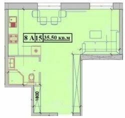 1-комнатная 35.5 м² в ЖК Малый Марсель 2 от 17 450 грн/м², пос. Лески