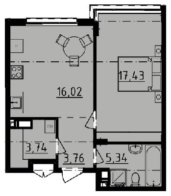 1-комнатная 46.2 м² в ЖК DERBY Style House от 29 100 грн/м², Одесса