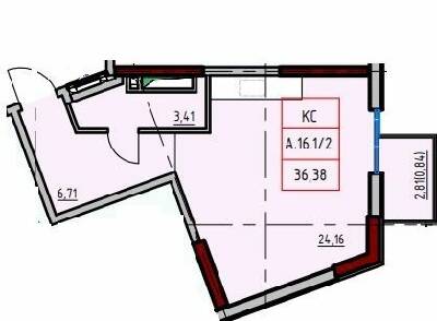 1-кімнатна 36.38 м² в ЖК ITown від 35 500 грн/м², Одеса