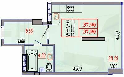 1-кімнатна 37.9 м² в ЖК Segment від 29 650 грн/м², Одеса