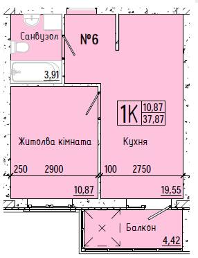 1-кімнатна 37.87 м² в ЖК Акварель-7 від 18 900 грн/м², Одеса