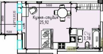 1-кімнатна 31.05 м² в ЖК Простір Eco City (Простір на Радісній від 21 800 грн/м², Одеса