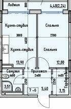 1-комнатная 41 м² в ЖК Пространство на Донского от 25 550 грн/м², Одесса