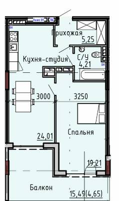 1-комнатная 58.2 м² в ЖК Пространство на Маячном от 32 600 грн/м², Одесса