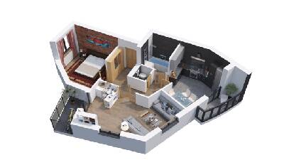 2-кімнатна 65.53 м² в ЖК Modern Home Premium від 22 550 грн/м², м. Городок