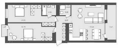 2-комнатная 99.35 м² в ЖК Avalon Yard от 27 000 грн/м², Львов