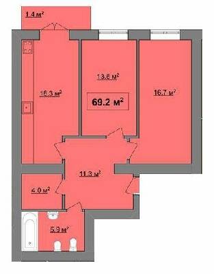 2-комнатная 69.2 м² в ЖК Квартал Карпатский от 12 900 грн/м², Ивано-Франковск