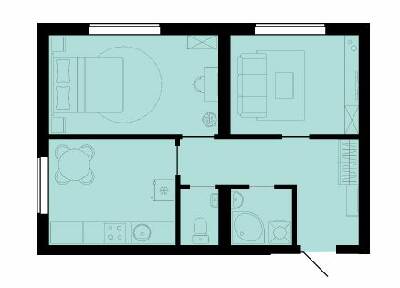 2-комнатная 47.6 м² в ЖК Західний Олімп от 15 200 грн/м², с. Тарасово