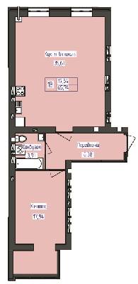 1-комнатная 35.74 м² в ЖК Польский бульвар от 14 000 грн/м², Житомир