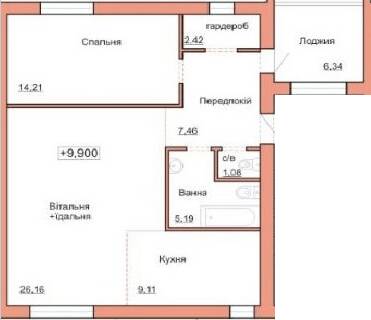 2-кімнатна 71.97 м² в ЖК Три шоколада від 20 000 грн/м², Житомир