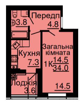 1-комнатная 34 м² в ЖК Львовский затышок (Львовский маеток) от 21 600 грн/м², с. Софиевская Борщаговка