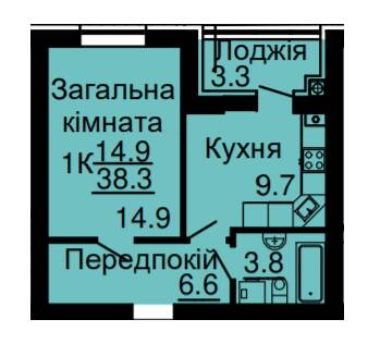 1-комнатная 38.3 м² в ЖК Львовский затышок (Львовский маеток) от 21 600 грн/м², с. Софиевская Борщаговка