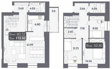 Двухуровневая 112.62 м² в ЖК Стандарт от 19 000 грн/м², Полтава