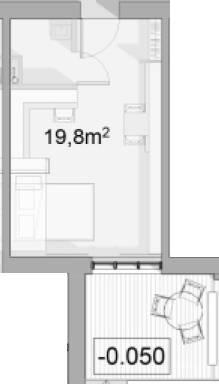 1-кімнатна 19.8 м² в ЖК Forest Apart від 15 050 грн/м², Суми