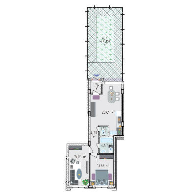 3-кімнатна 78.55 м² в ЖК Лавандовий від 31 625 грн/м², м. Бровари