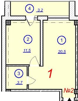 1-комнатная 38.87 м² в ЖК The Loft от 8 500 грн/м², г. Новая Каховка